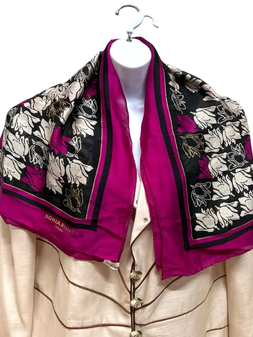 Sonia Rykiel Foulards 100% Silk Scarf Ex-Large 42